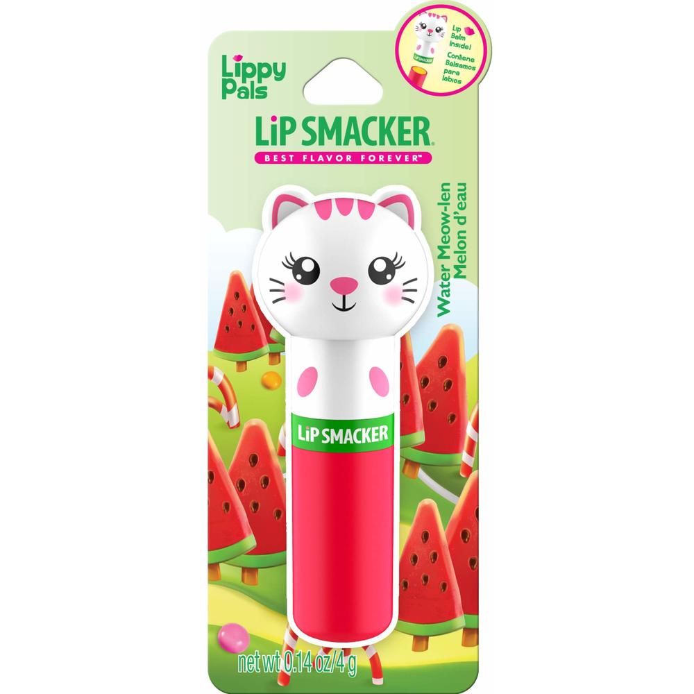 Lip Smacker Lippy Pal Kitten Flavored Lip Balm Watermelon  clear Matte  For Kids, Men, Women  Stocking Stuffer  christmas gift
