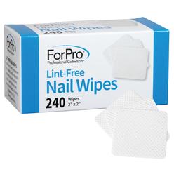 ForPro Professional Collection ForPro Lint-Free Nail Wipes, 2 x 2, Non-Woven Fabric Nail Wipes for Nail Polish Removal, White, 240-count