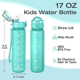 OLDLEY Kids Water Bottle 12 oz Insulated Water Bottles with Straw