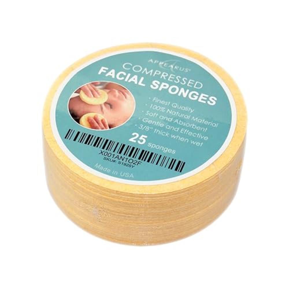 Appearus Face Sponge - APPEARUS compressed Natural cellulose Facial Sponges  Made in USA  cosmetic Spa Sponges for Facial cleansing and E