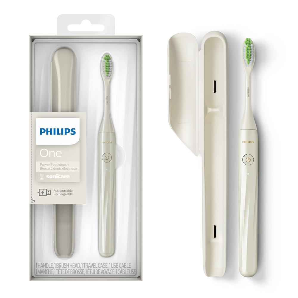PHILIPS One by Sonicare Rechargeable Toothbrush, Snow, HY120007