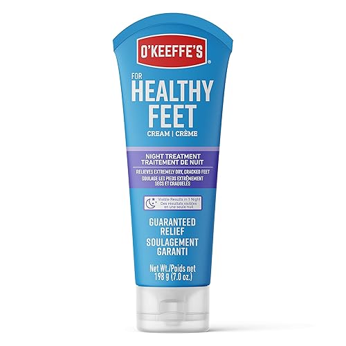 O'Keeffe's OKeeffes for Healthy Feet Night Treatment Foot cream, guaranteed Relief for Extremely Dry, cracked Feet, Visible Results in 1 Ni