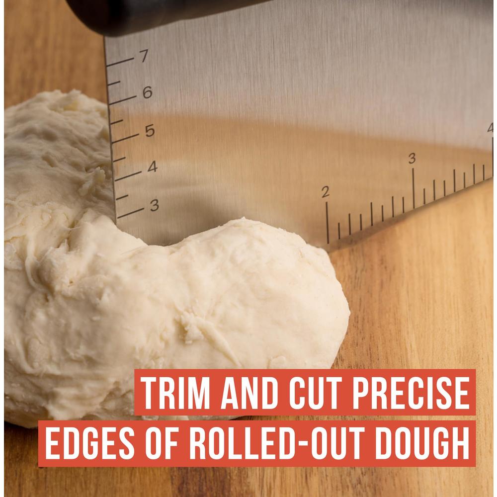 chef Pomodoro Bench Scraper for Baking, Dough Scraper, 6-Inch Kitchen ...