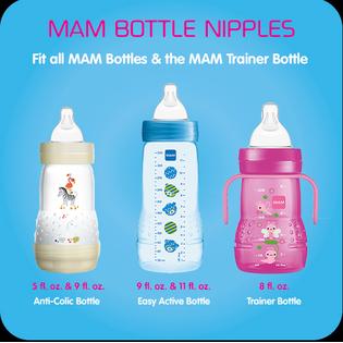 MAM Bottle Nipples Extra Slow Flow Nipple Size 0, for Newborn