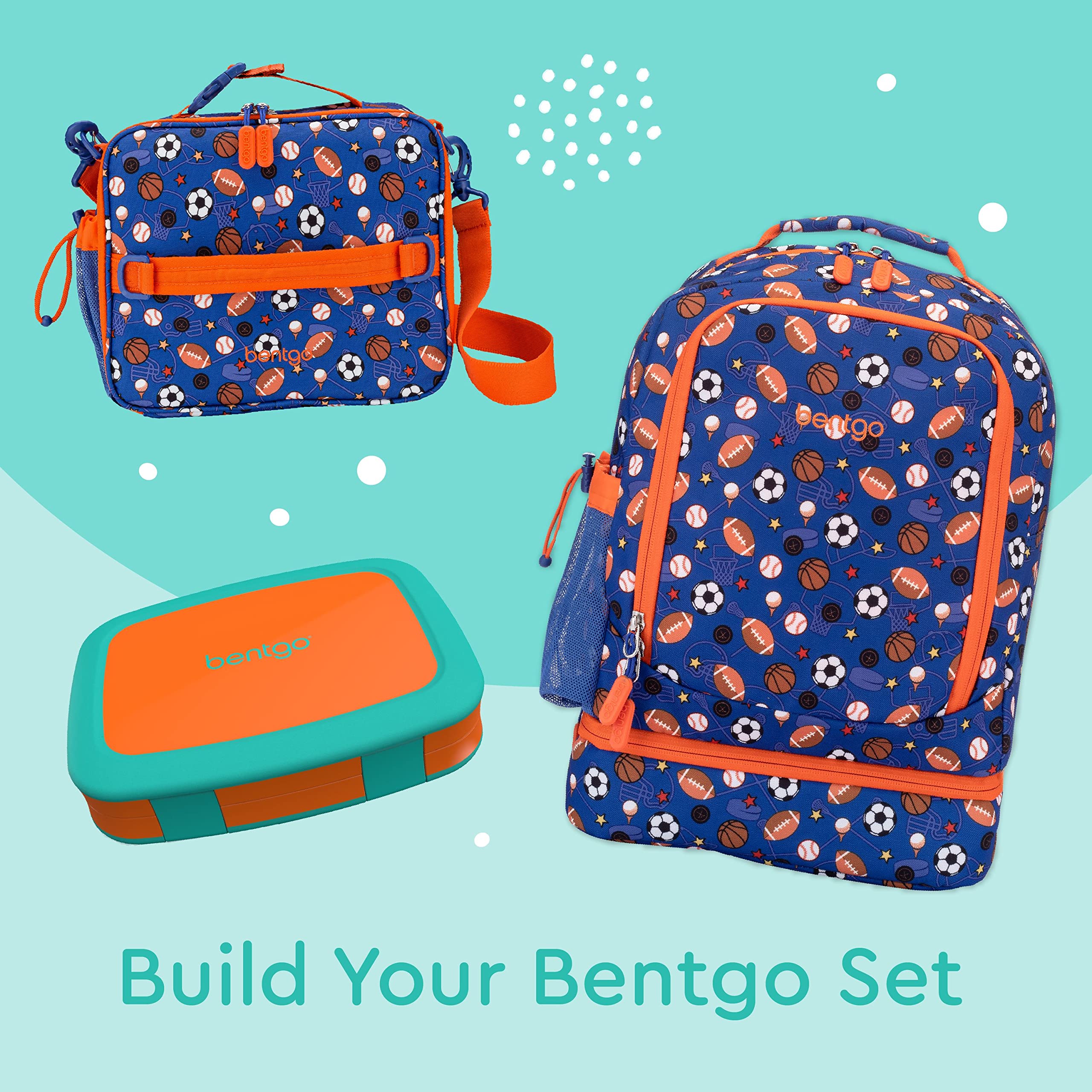 BentgoA Kids Brights Bento-Style 5-compartment Lunch Box - Ideal Portion Sizes for Ages 3 to 7 - Leak-Proof, Drop-Proof, Dishwas