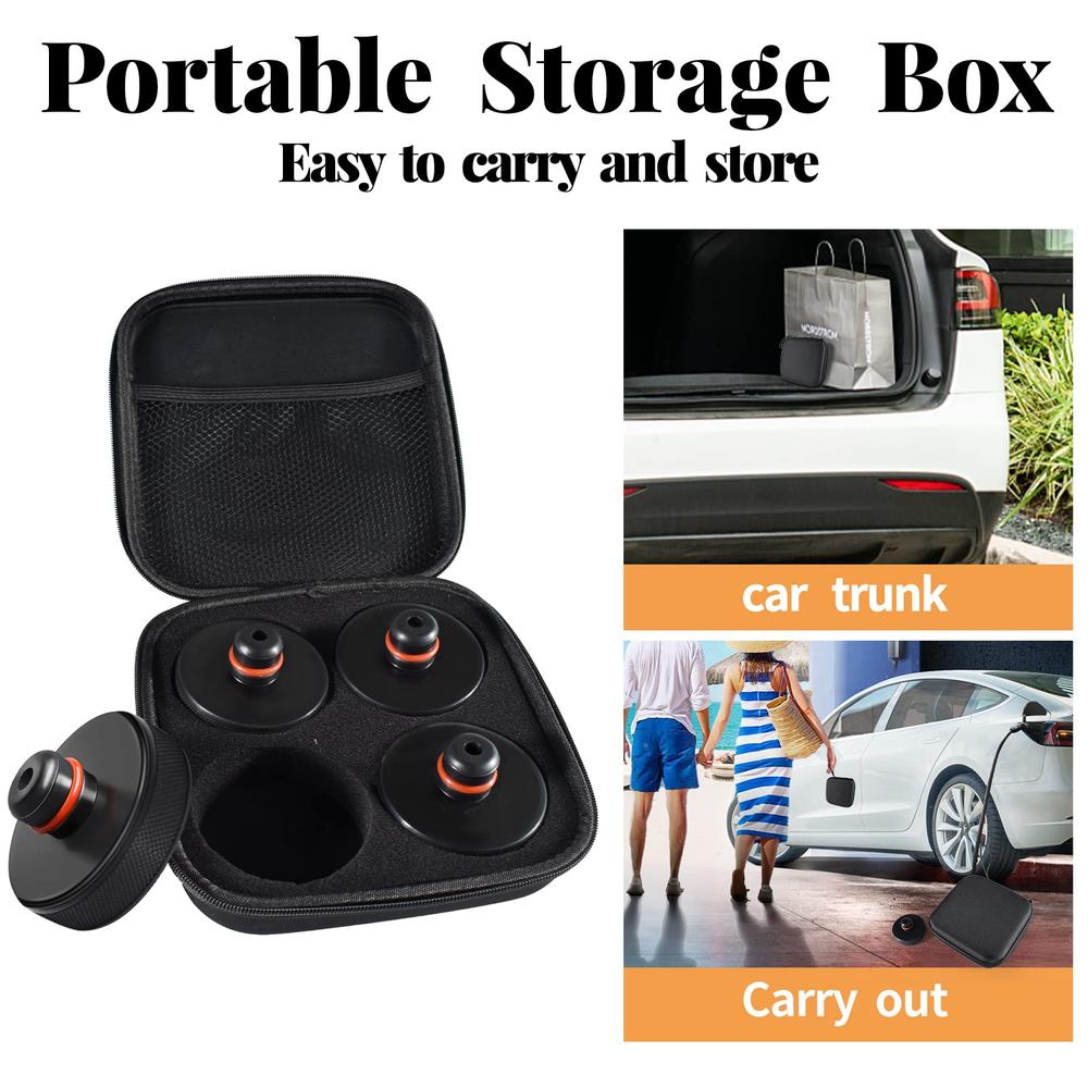 chirano Lifting Jack Pad for Tesla Model 3SXY, 4 Pucks with Storage case, Accessories for Tesla Vehicles
