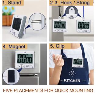 HOME MOST 2-Pack Large Display Kitchen Timer - 3 Digital Timer