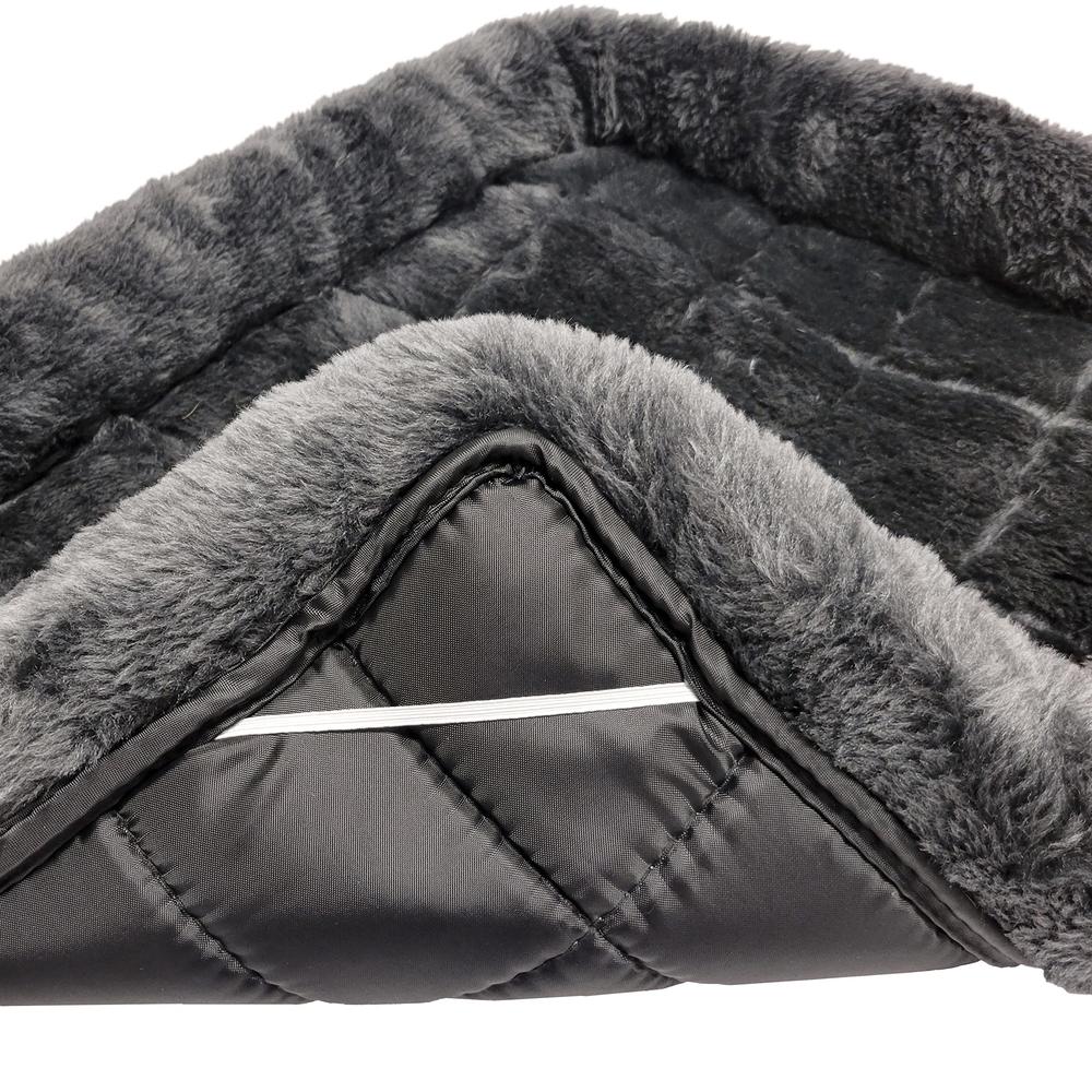 MidWest Homes for Pets Bolster Dog Bed 18L-Inch gray Dog Bed or cat Bed w comfortable Bolster  Ideal for Toy Dog Breeds & Fits a