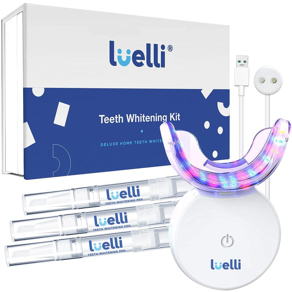 Luelli Teeth Whitening Kit with 35% carbamide Peroxide, 32 LED Lights (color)  Teeth Whitener for Sensitive Teeth, Enamel Safe, 