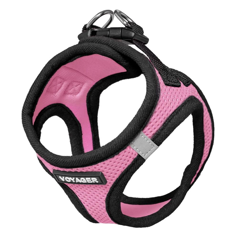 Best Pet Voyager Step-In Air Dog Harness - All Weather Mesh Step In Vest Harness For Small And Medium Dogs By Best Pet Supplies - Pink Ba