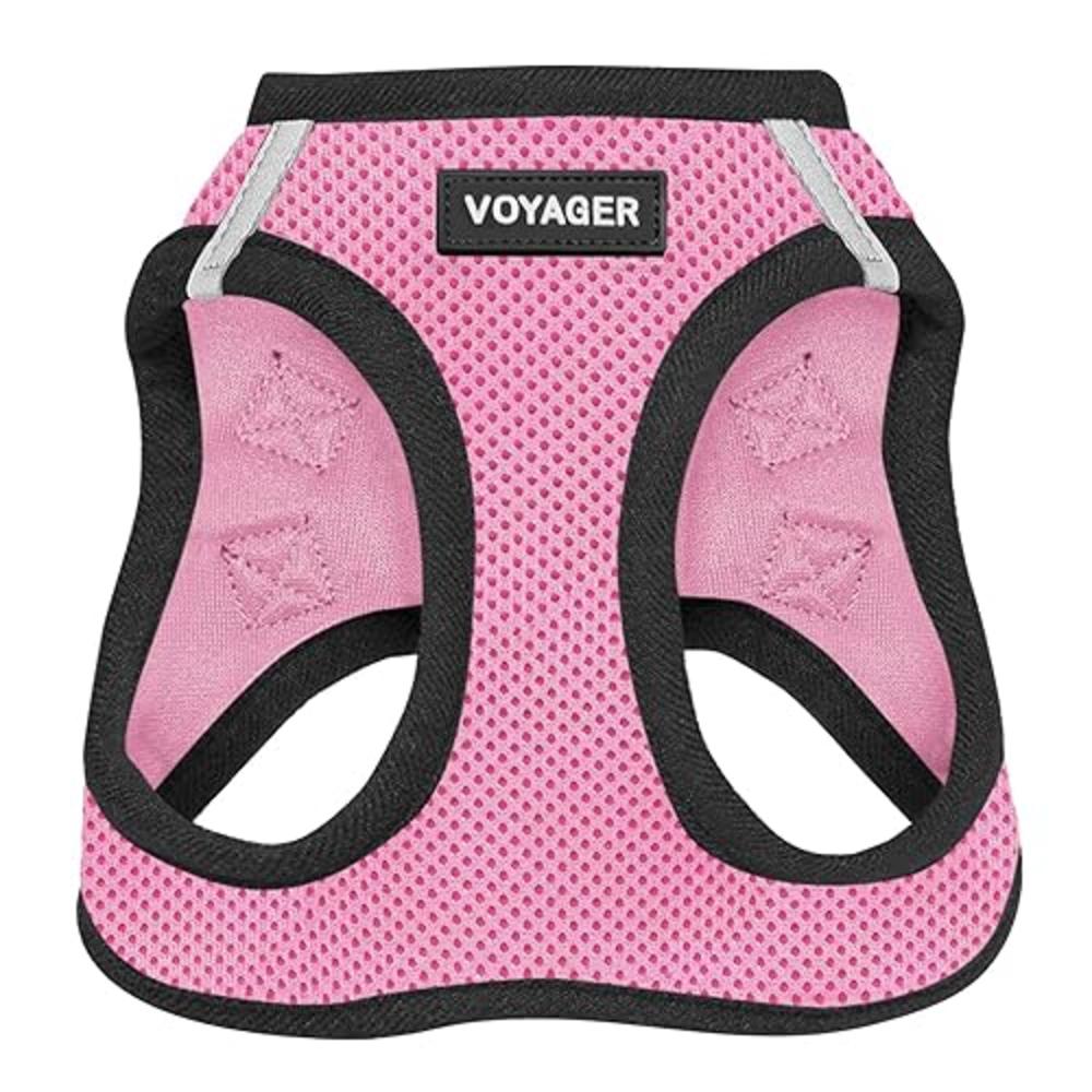 Best Pet Voyager Step-In Air Dog Harness - All Weather Mesh Step In Vest Harness For Small And Medium Dogs By Best Pet Supplies - Pink Ba
