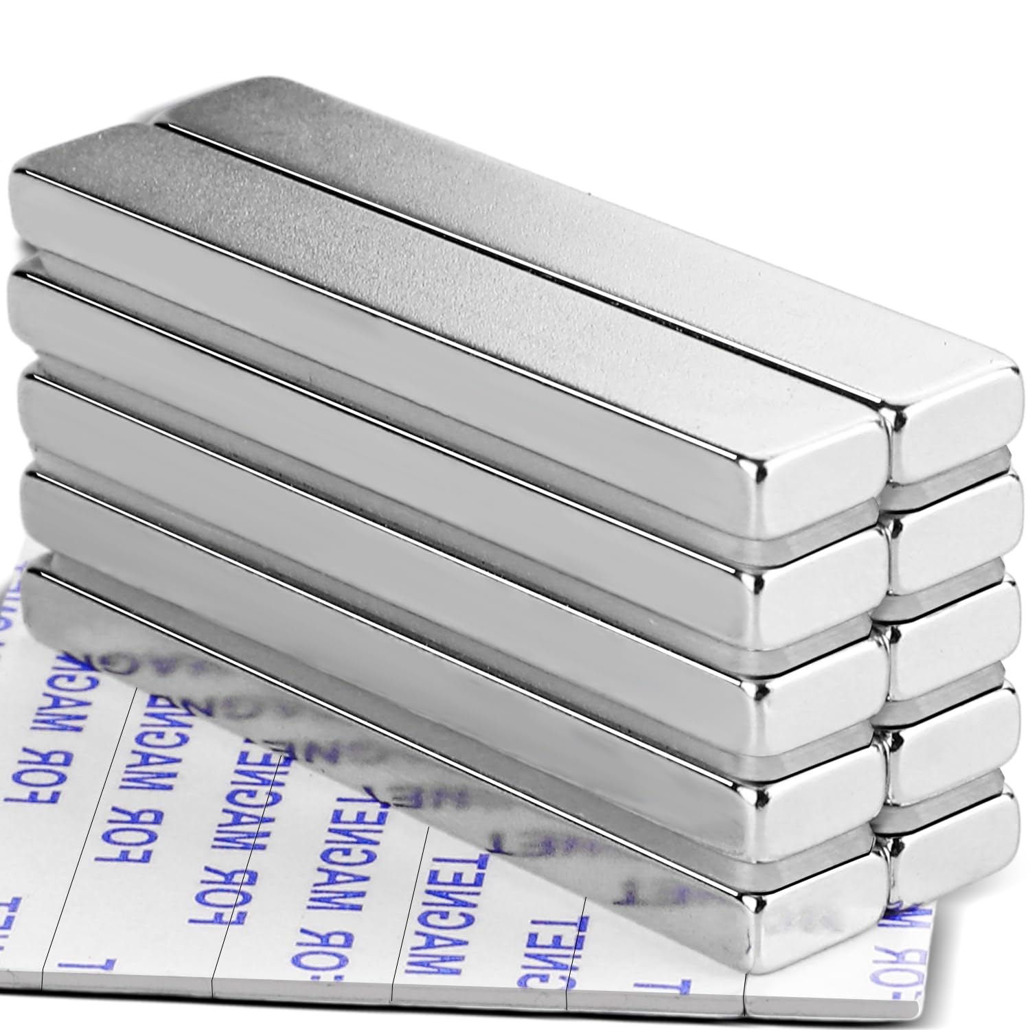 DIYMAG Powerful Neodymium Bar Magnets, Rare-Earth Metal Neodymium Magnet, N52, Incredibly Strong 33 LB Strength - 60 x 10 x 5 mm, Pack 