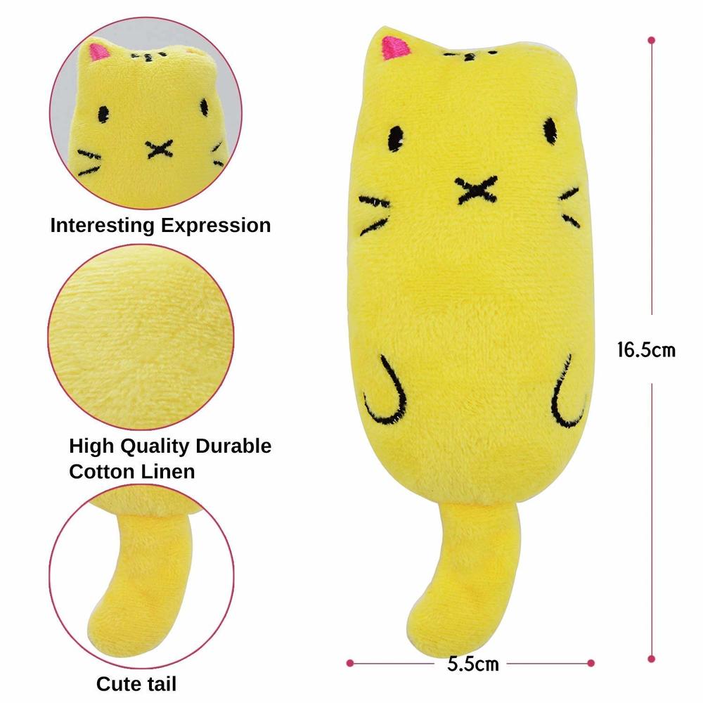 Legendog 5Pcs catnip Toy, cat chew Toy Bite Resistant catnip Toys for cats,catnip Filled cartoon Mice cat Teething chew Toy (Mul