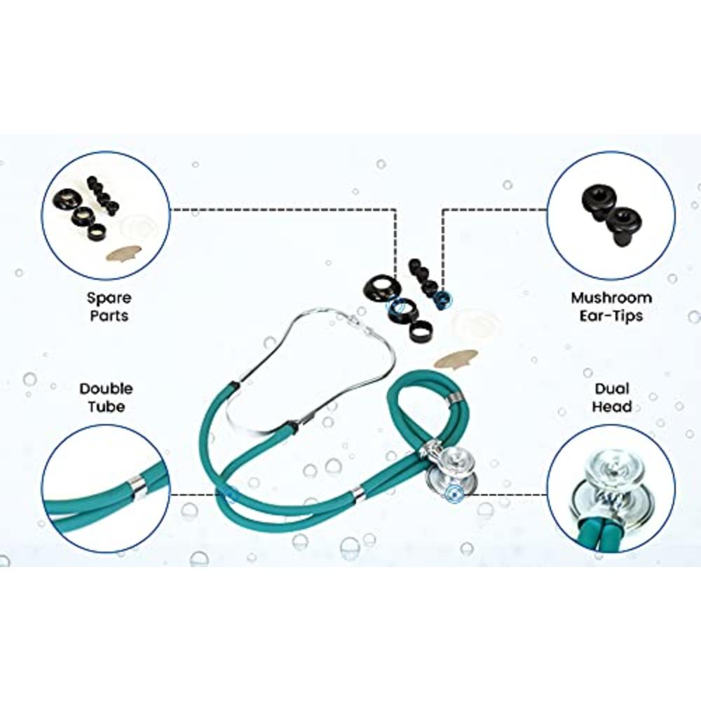 Primacare DS-9295-Fg 30 Sprague Rappaport Style Stethoscope for Doctors, Nurses and Medical Students, First Aid Professional Dua