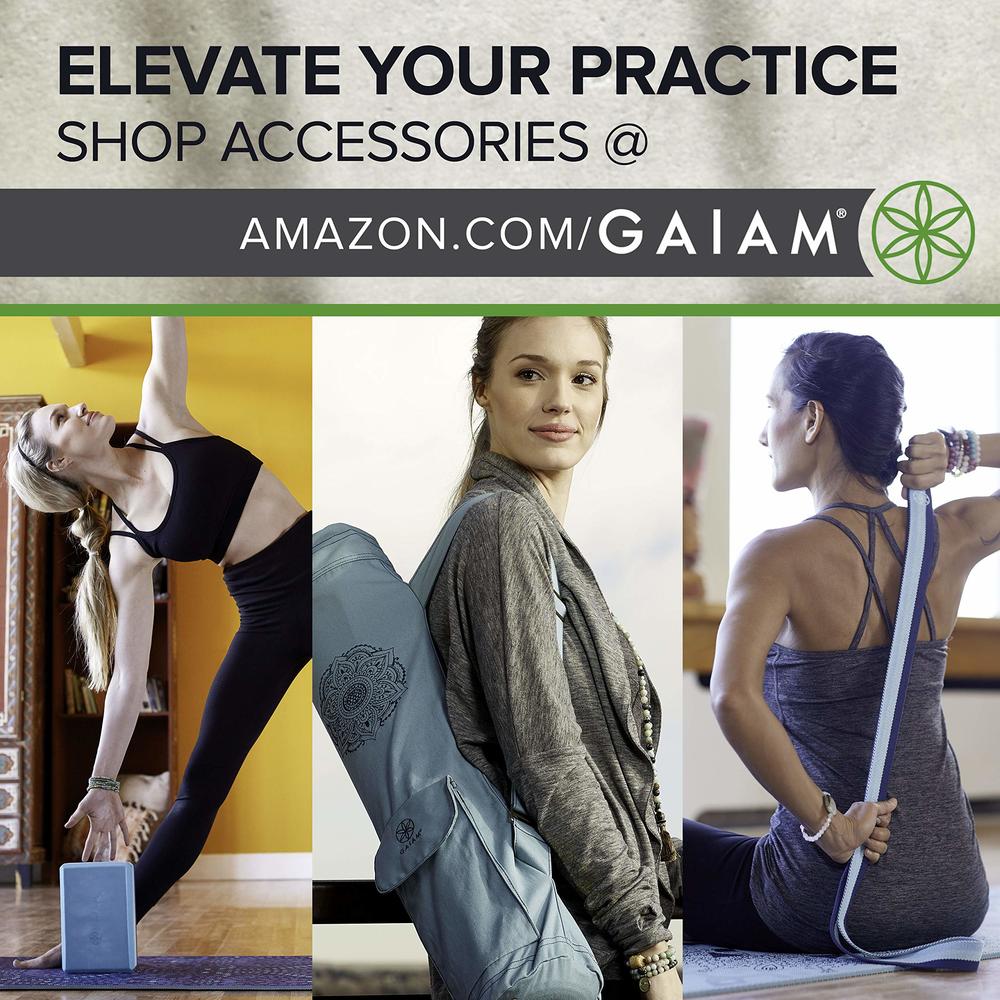 gaiam Yoga Mat Premium Print Extra Thick Non Slip Exercise & Fitness Mat for All Types of Yoga, Pilates & Floor Workouts, Turquo