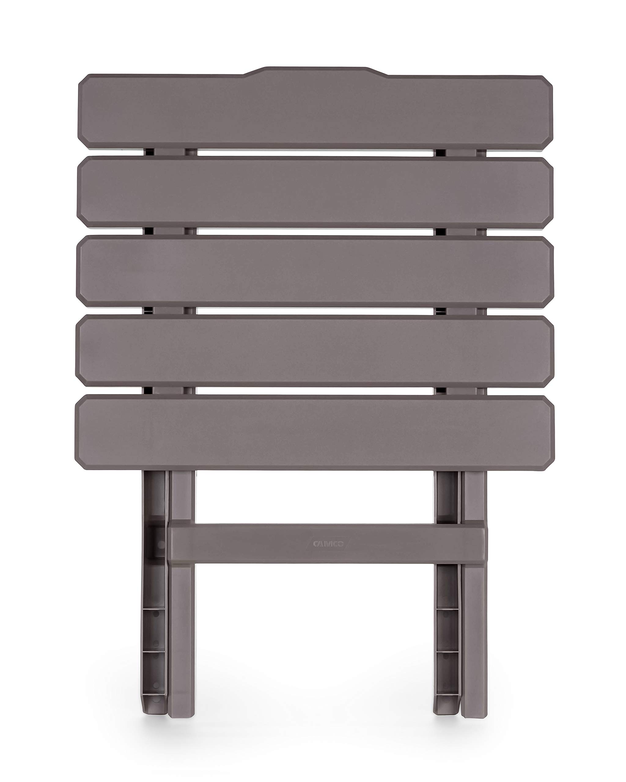 camco 21049 51887 Taupe Large Adirondack Portable Outdoor Folding Side Table, Perfect for The Beach, camping, Picnics, cookouts 