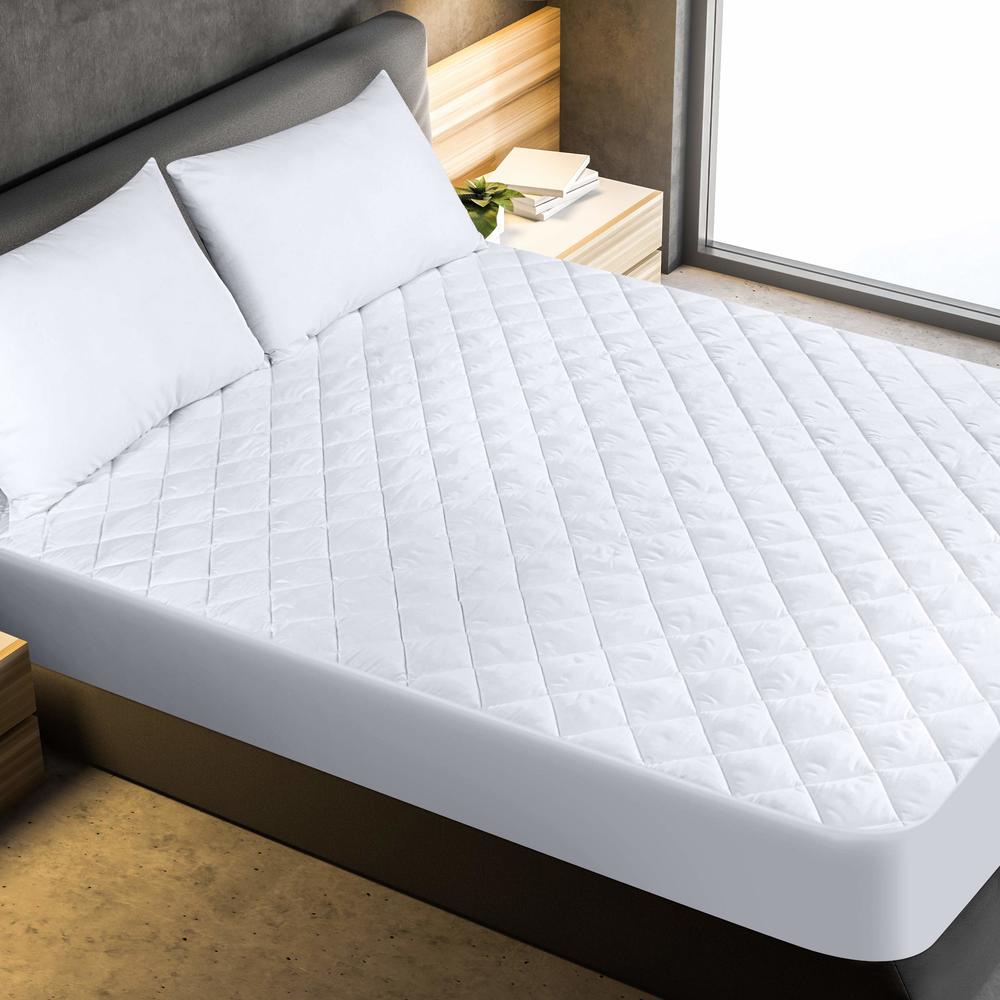 Utopia Bedding Quilted Fitted Mattress Pad (King) - Elastic Fitted Mattress Protector - Mattress cover Stretches up to 16 Inches