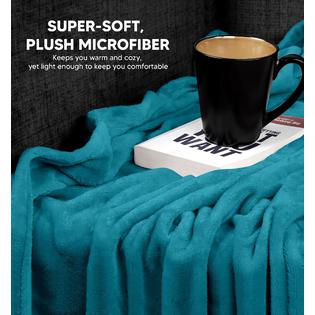 Utopia Bedding Fleece Blanket King Size Turquoise 300gSM Luxury Bed Blanket  Anti-Static Fuzzy Soft Blanket
