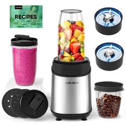 Abuler 900W Smoothie Blender, Abuler Personal Blender for Shakes and Smoothies, 13 Pieces with 18 OZ *2 To-go cups, Portable Blenders f