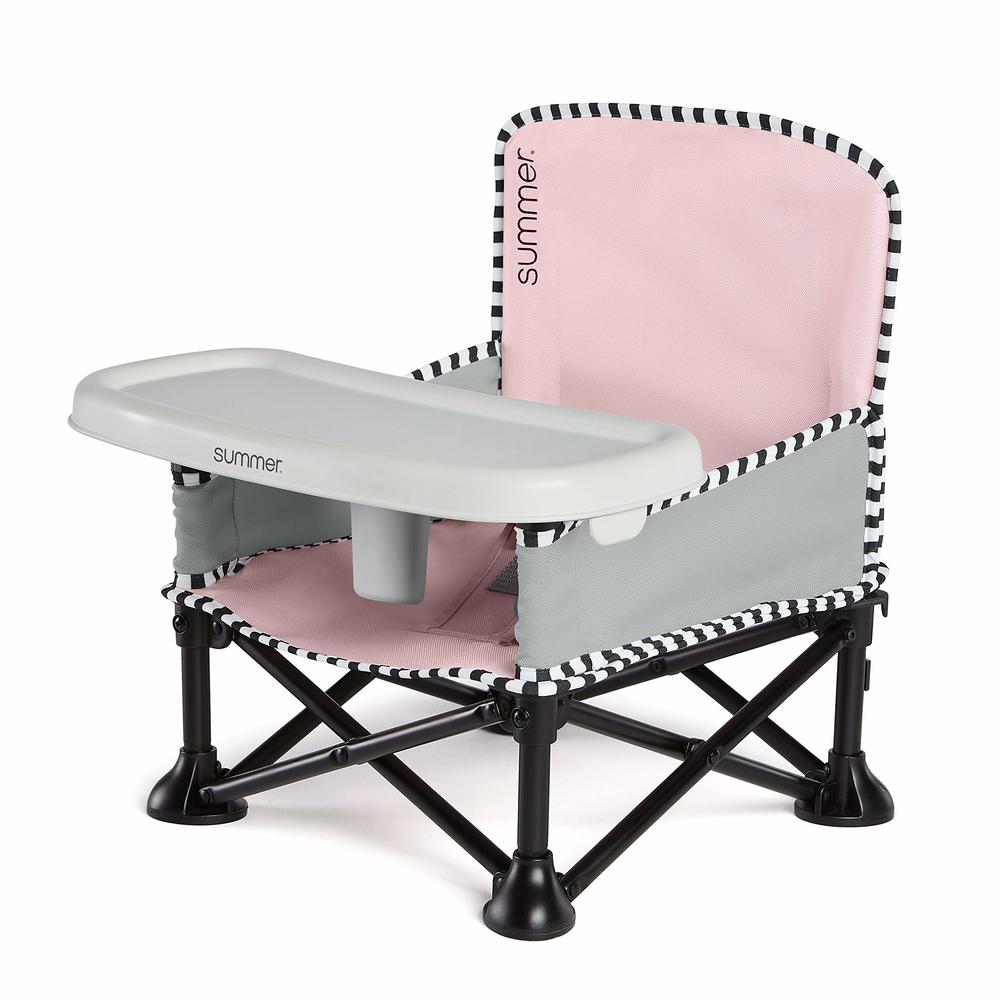 Summer Infant Pop An Sit SE Booster chair, Sweet Life Edition, Booster Seat for IndoorOutdoor Use - Fast, Easy and compact Fold,