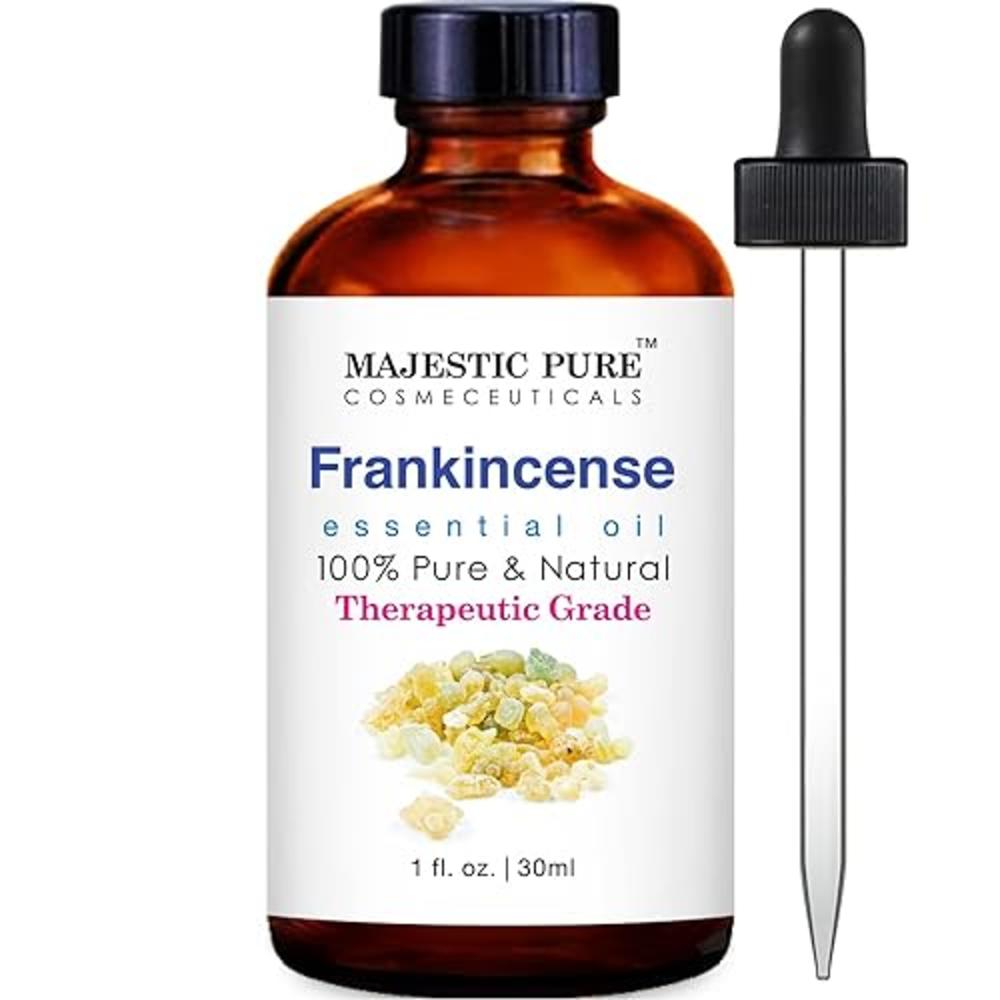 MAJESTIc PURE Frankincense Essential Oil, Therapeutic grade, Pure and Natural, for Aromatherapy, Massage, Topical & Household Us
