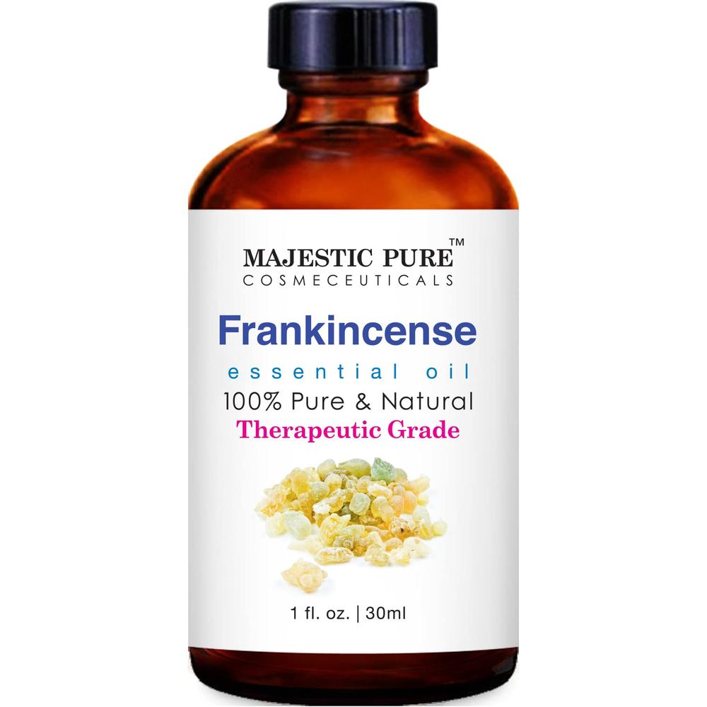MAJESTIc PURE Frankincense Essential Oil, Therapeutic grade, Pure and Natural, for Aromatherapy, Massage, Topical & Household Us