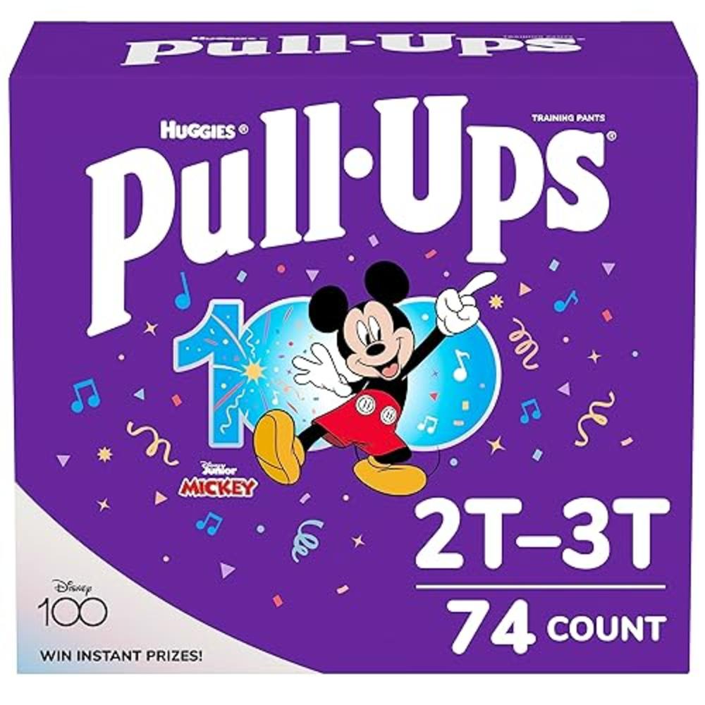 Pull-Ups Boys Potty Training Pants Training Underwear Size 4, 2T-3T, 74 ct