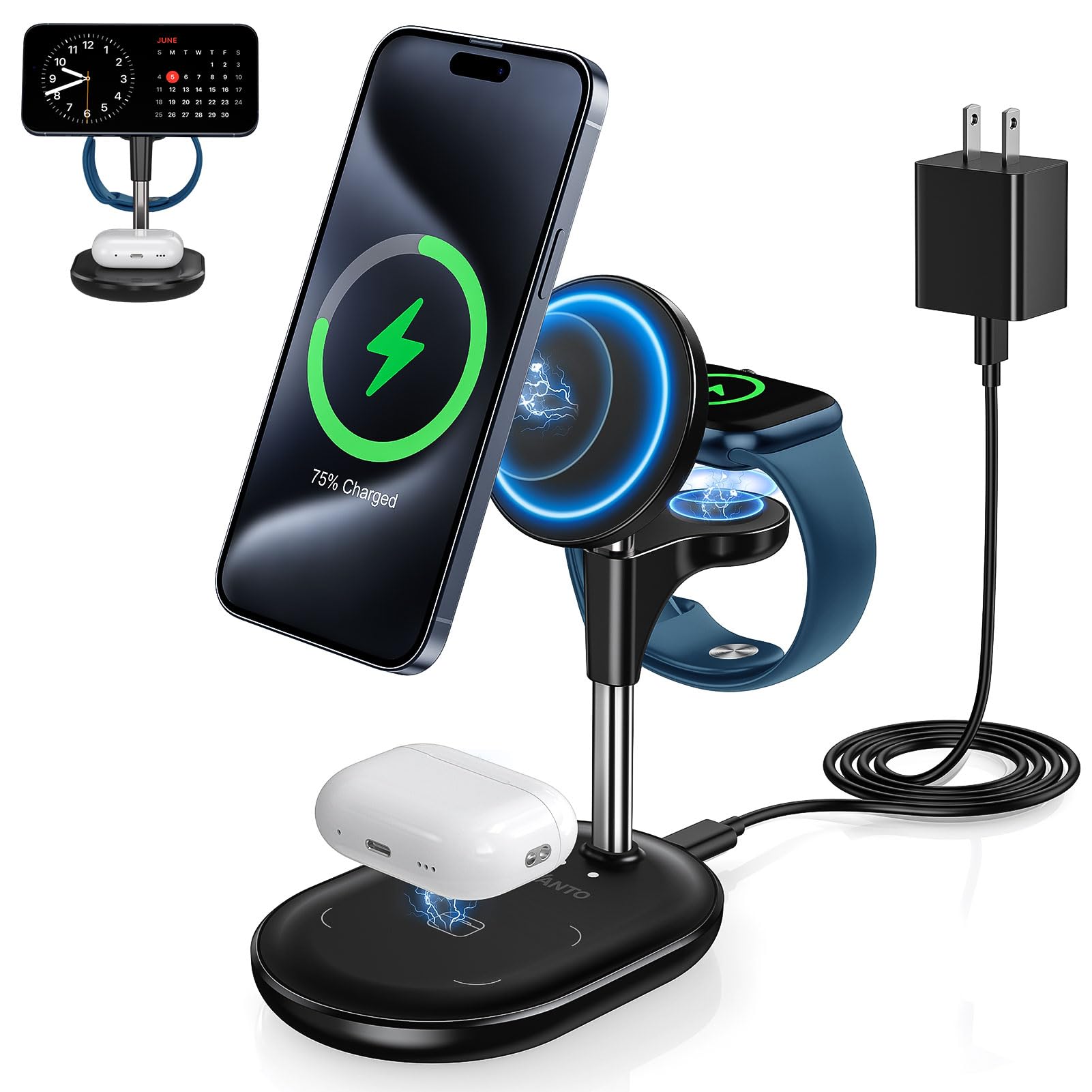 Hevanto K3000-PRO in Wireless charging Station for Apple