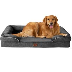 EHEYCIGA Orthopedic Dog Beds for Extra Large Dogs, Waterproof Memory Foam XL Dog Bed with Sides, Non-Slip Bottom and Egg-Crate F