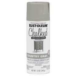 Rust-Oleum 302593 Rust-Oleum Chalked 12 Oz. Ultra Matte Spray Paint, Country Gray 302593