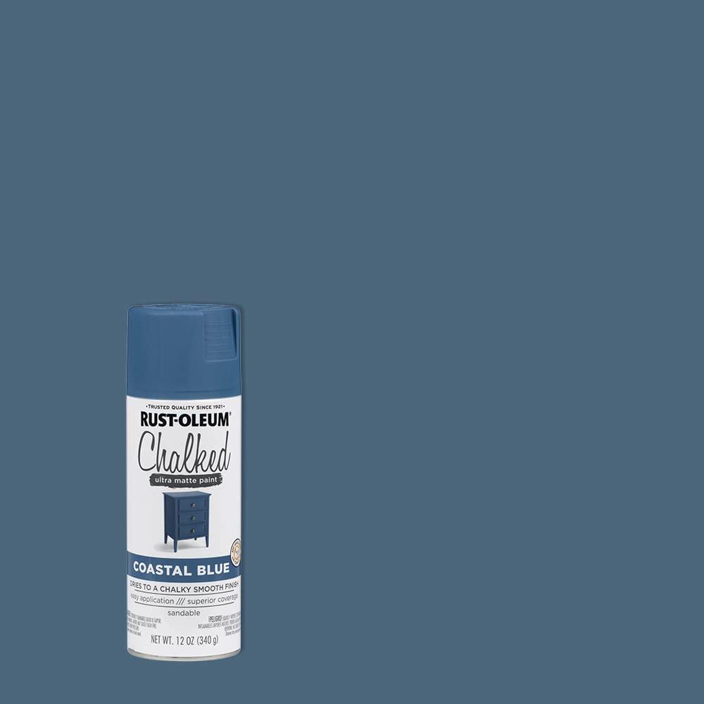 Rust-Oleum 302598 Series chalked Ultra Matte Spray Paint, 12 Ounce (Pack of 1), coastal Blue