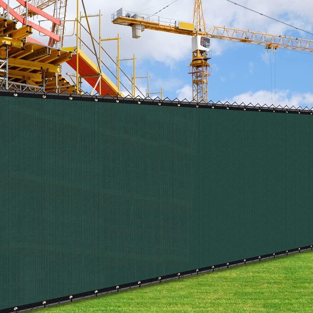 i COVER icover Privacy Screen Fence, 6x50ft garden Windscreen Mesh Shade Sail Net Barrier, Bindings and Brass grommets Included, green