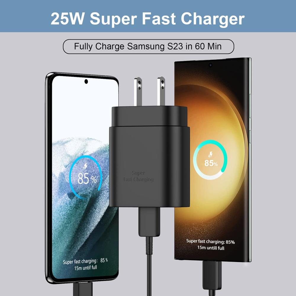 DiHines S23 S22 Ultra Samsung Super Fast charger 10FT Type c charger cable cord Fast charging & 25W USB c Android Phone charger Block fo