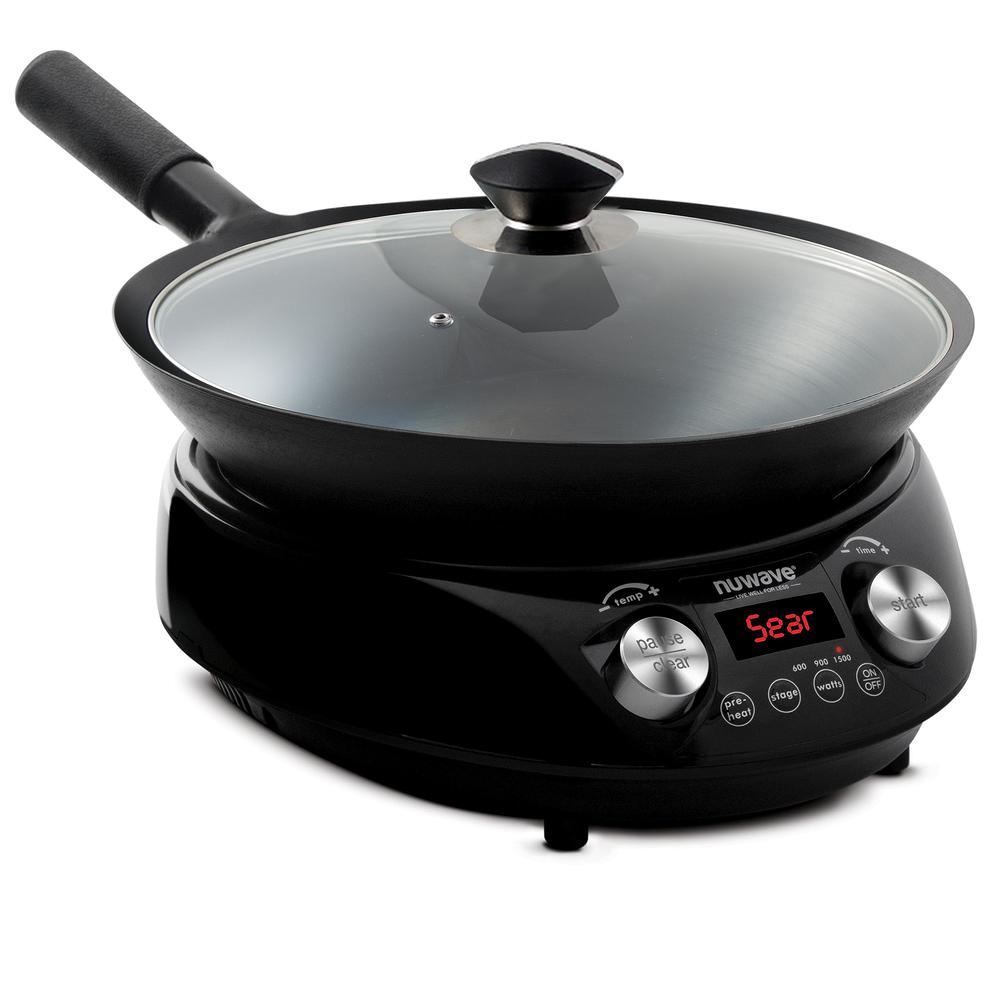 Nuwave Mosaic Induction Wok, Precise Temp controls from 100AF to 575AF in 5AF, Wok Hei, Infuse complex charred Aroma & Flavor, 3