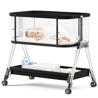 Fodoss Baby Bassinet Bedside Sleeper with Wheels and Storage Tray