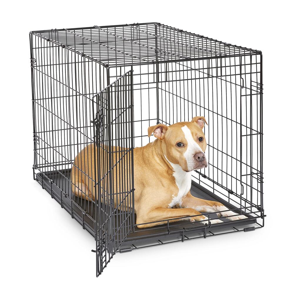New World Pet Products New World Newly Enhanced Single New World Dog crate, Includes Leak-Proof Pan, Floor Protecting Feet, & New Patented Features, 36