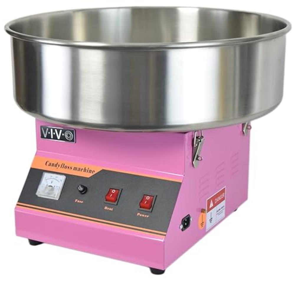 VIVO Pink Electric commercial cotton candy Machine, candy Floss Maker cANDY-V001