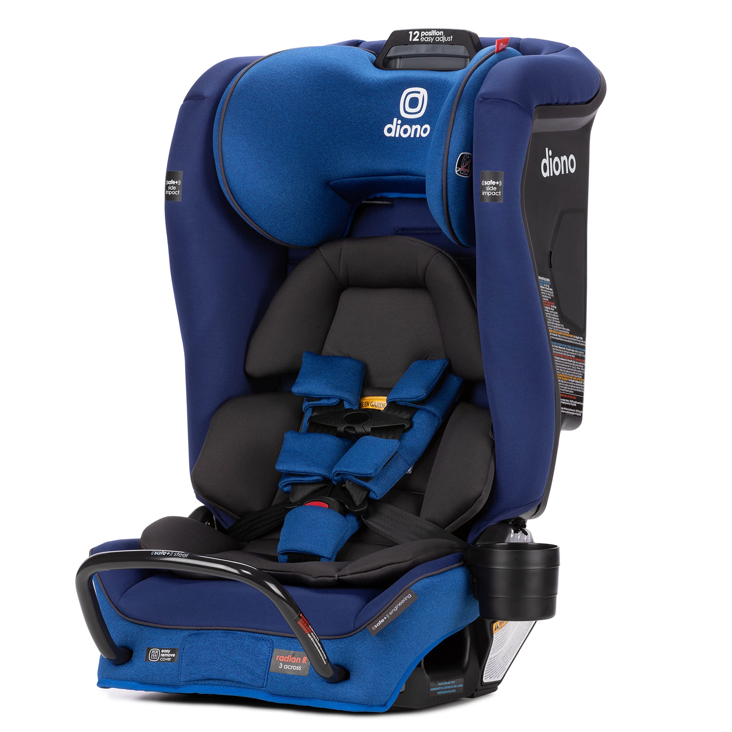 Diono Radian 3RXT SafePlus, 4-in-1 convertible car Seat, Rear and Forward Facing, SafePlus Engineering, 3 Stage Infant Protectio