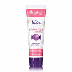 Himalaya Botanique Kids Toothpaste, Herbal, Bubble Gum Flavor, Fights Plaque, Fluoride Free, Gentle, No Artificial Flavors or Co