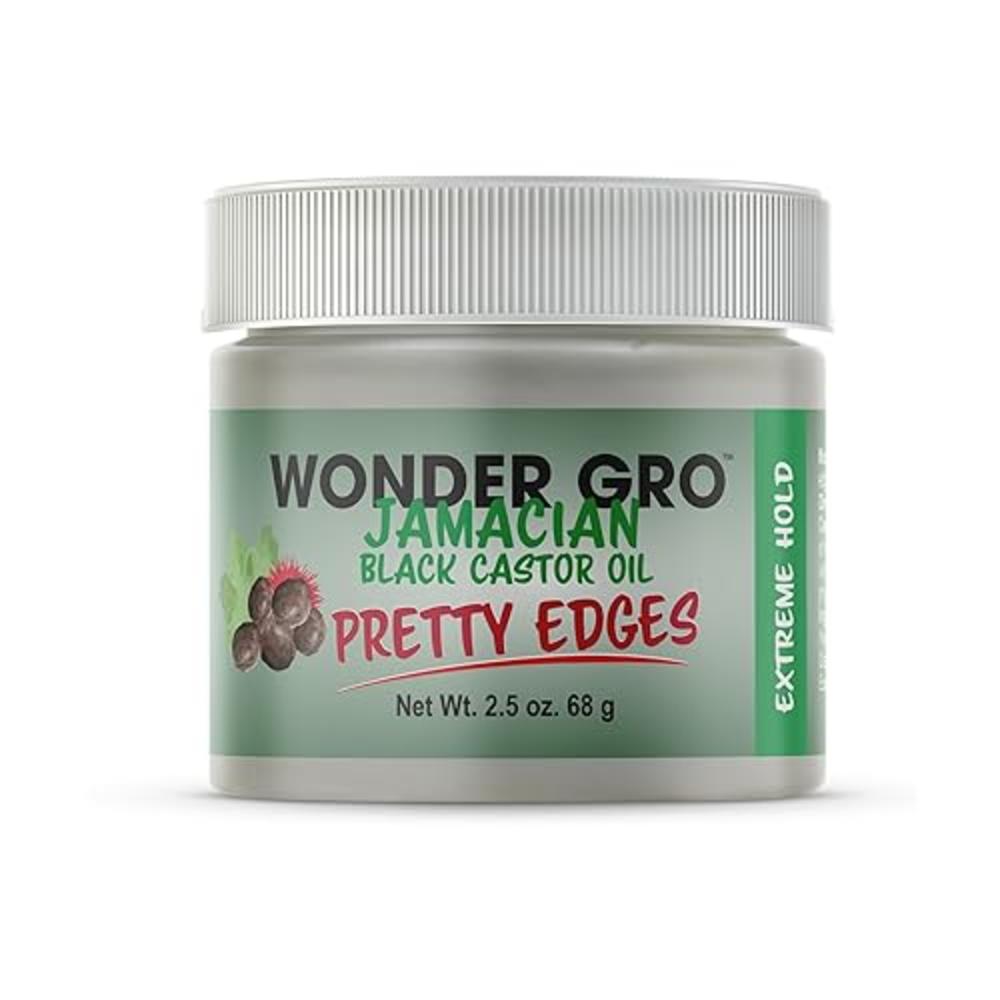 Wonder gro Jamaican Black castor Oil Edge gel for Extreme Hold, 24 oz - Soften & control Hair