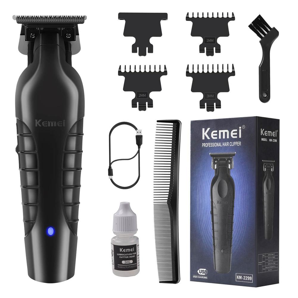 KEMEI 2299 Hair Trimmer Professional Hair clippers for Men cordcordless Hair cutting Kits, Zero gapped Trimmers, T Blade Barber 