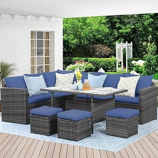 Wicker Furniture Amazon Patio Table Sets Outdoor Dining Table