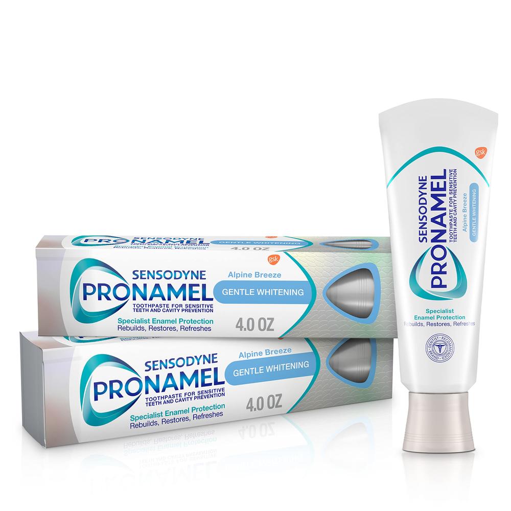 Sensodyne Pronamel gentle Teeth Whitening Enamel Toothpaste for Sensitive Teeth, to Reharden and Strengthen Enamel - 4 Ounces (P