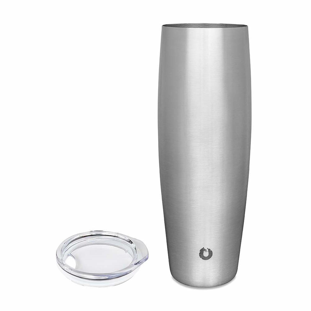 SNOWFOX Premium Vacuum Insulated Stainless Steel Beer glass With Lid -Home Bar Accessories -Elegant Bartending -Lightweight Pint