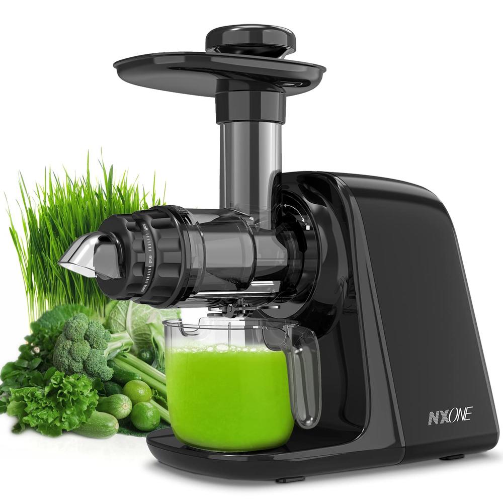 NXONE Masticating Juicer, NXONE cold Press Juicer for Vegetable and Fruit, Juicer Machines with 3 Speed Modes and Reverse Function, Ea