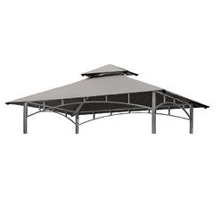 Wonwon grill gazebo Replacement canopy Top - Wonwon 5x8 gazebo Roof Double Tiered Outdoor BBQ Roof cover grill Shelter Only Fit for Mod