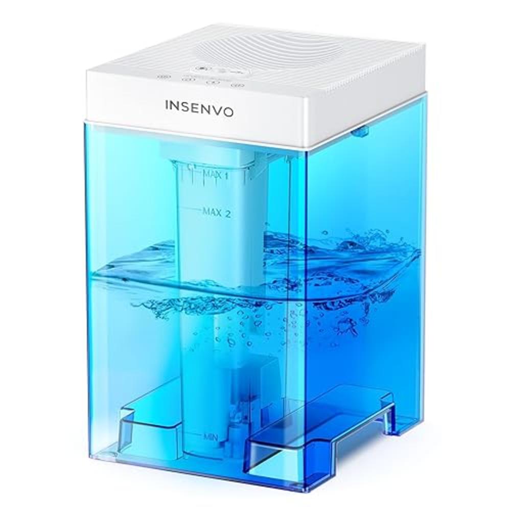 INSENVO Humidifier 7.5L for Large Bedroom, Top Fill&Anti-leak Design, Ultrasonic Cool Mist Humidifers Indoor for Baby&Plants, Di