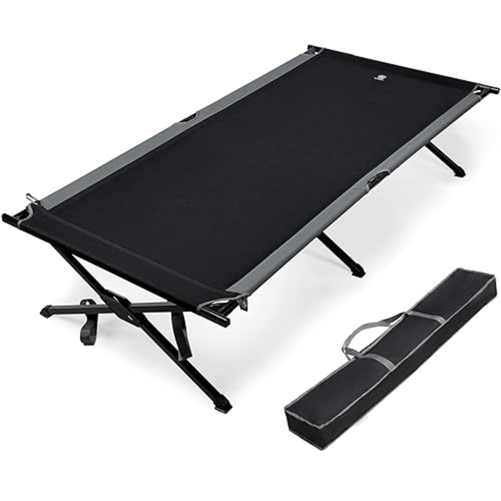 EVER ADVANCED Oversized Camping Cot for Adults with Zipper XL Large Sleeping Cots 41" Wide Heavy Duty Bed Supports Up to 550 LBS