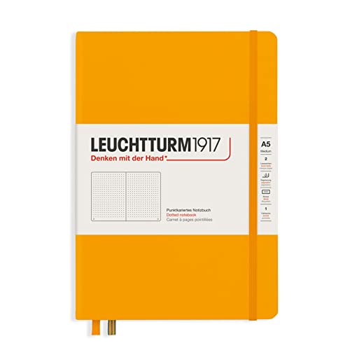 LEUcHTTURM1917 Rising colors Special Edition - Medium A5 Dotted Hardcover Notebook (Rising Sun) - 251 Numbered Pages