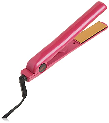 CHI Tourmaline Ceramic Hair Straightening Flat Iron | 1" Plates | Pure Pink | Professional Salon Model Hair Straightener